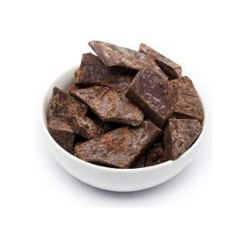 Massa/Pasta de cacau em pedaços 100% puro Barry Callebaut 500 gramas