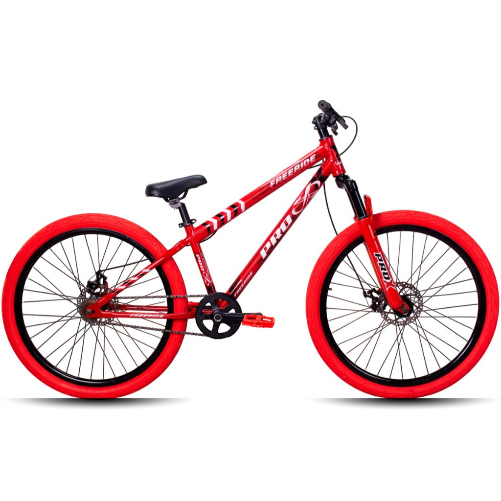 Bicicleta Aro 26 Pro-X Freeride Freio a Disco Bike Grau MTB Wheeling Tipo Vikingx