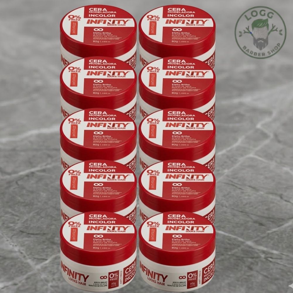 Kit 10x Cera Pomada Modeladora Incolor - Infinity Wax