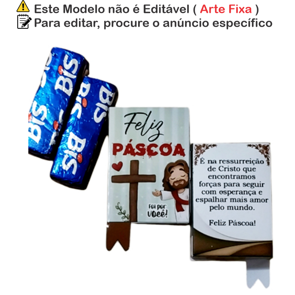 Lembrancinha Páscoa Caixinha em Formato de mini Livro–  (Chocolates não inclusos) - CRISTO páscoa - cód Cp 01