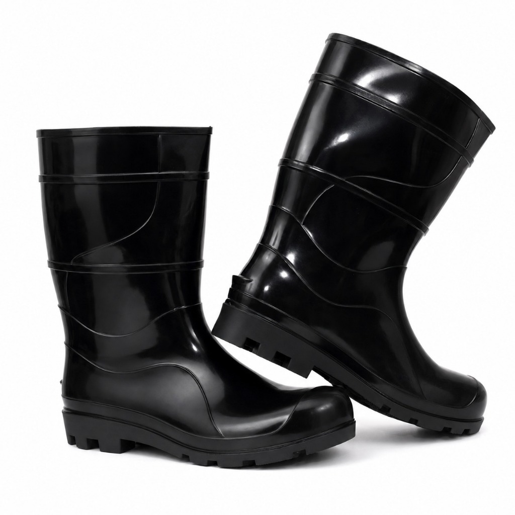 Bota Galocha Impermeável PRETA EPI PVC Proteção Chuva Motoboy Entregador Limpeza ENVIO RÁPIDO ! — imagem 2 de 2