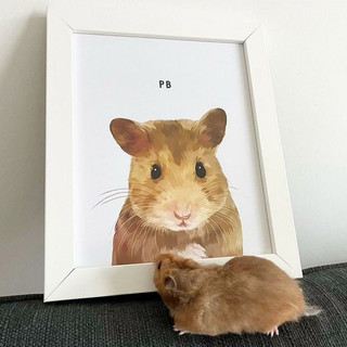 Quadro Pet Personalizado Com Foto e Nome | Retrato de Cachorro/Gato | Presente Criativo