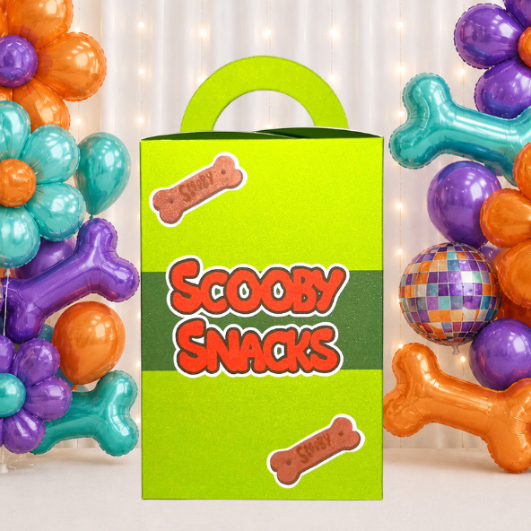 KIT Caixas Alta personalizadas SCOOBY DOO BISCOITOS SCOOBY MÁQUINA DE MISTÉRIO - Lembranças para Festa MONTADO