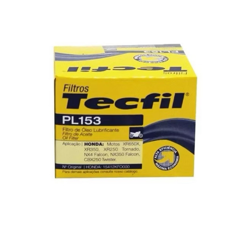 Filtro de óleo tecfil Honda cbx 250 Twister/ tornado/ xre300/ cb Twister 300f/ xr350/250 nx4 Falcon/ xr 650x