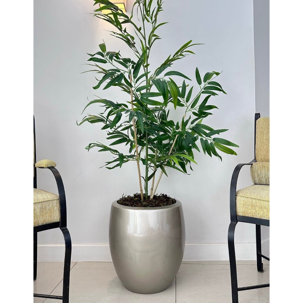 Vaso Fibra De Vidro Bacia 41cm Cachepot Vietnamita Nobre