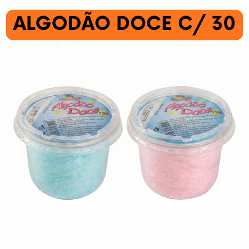 Algodão Doce em Pote 15g Algodão e Cia Kit 15/30 Unidades - Festa para personalizar