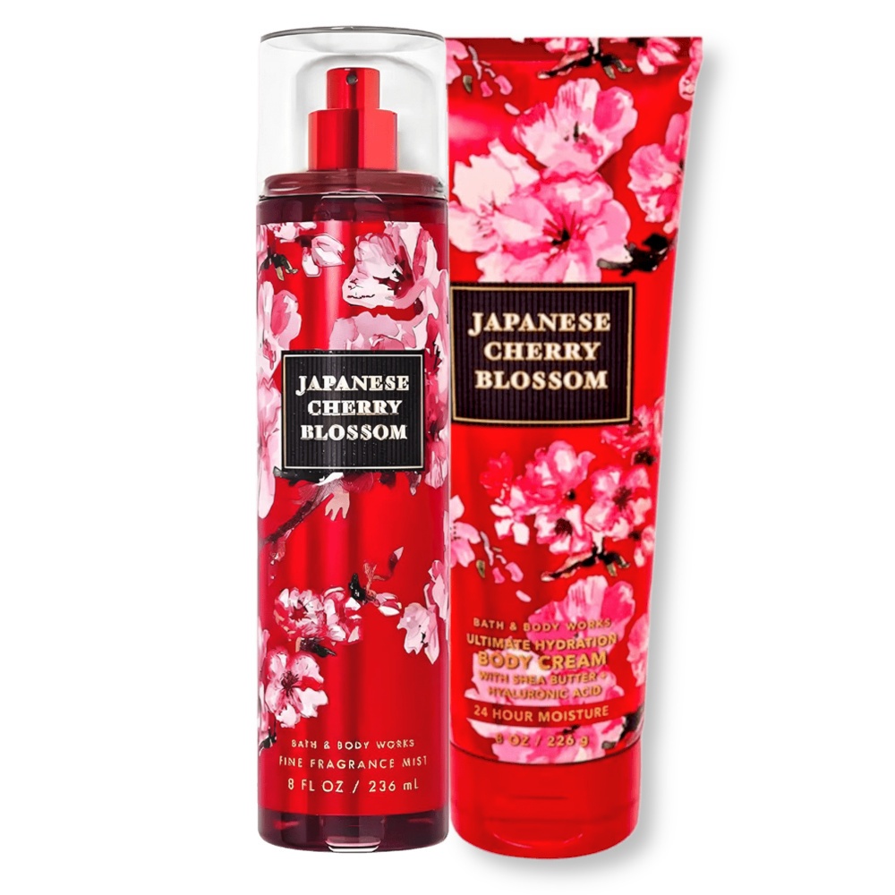 Kit Body Splash + Hidratante Japanese Cherry Blossom Bath & Body Works