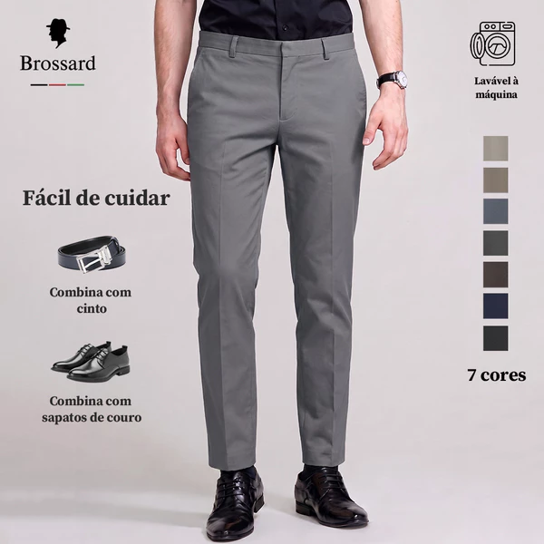 Calça Social Masculina Alfaiataria Premium Confortável Respirável Para Trabalho, Casamento e Eventos