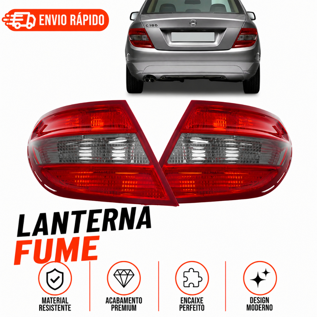 Lanterna Traseira Mercedes C180 2008 2009 2010 2011 Fume