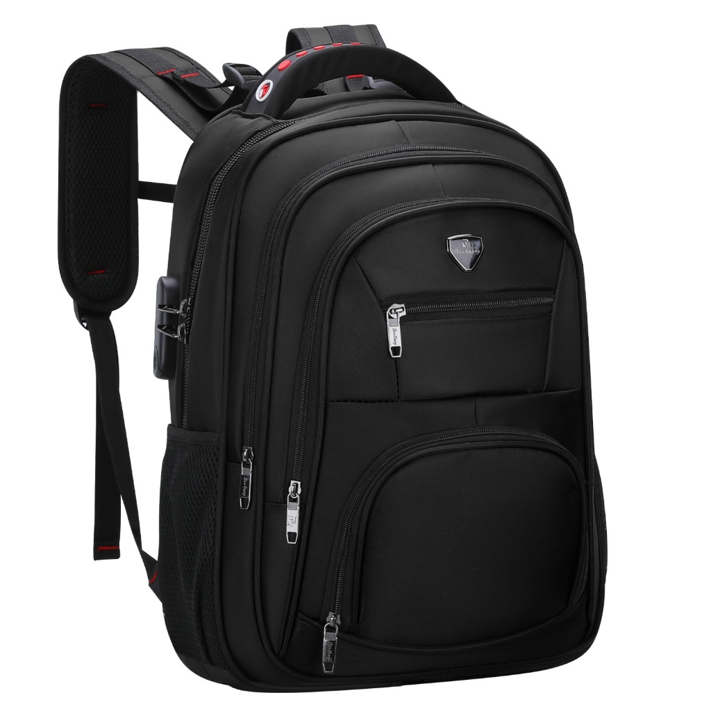 Mochila Grande Unissex Antifurto com Cadeado Impermeável para Notebook 15.6 Viagem Trabalho