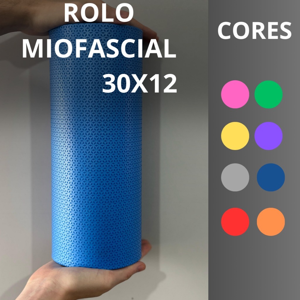 Rolo Miofascial de EVA – 30cm x 12cm | Liberação Miofascial e Massagem Muscular