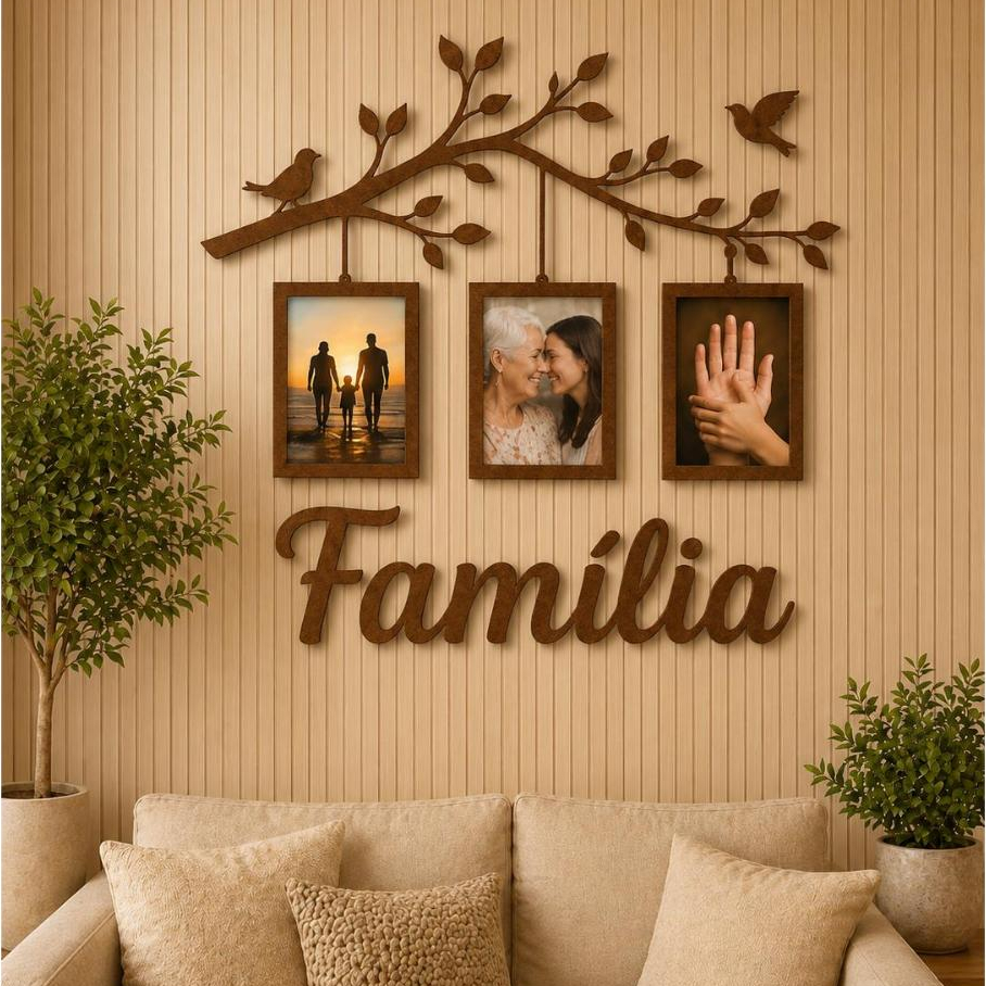 Quadros Decorativo Para Parede Enfeite Sala Familia Tesouro Arvore Love Abençoado Por Deus