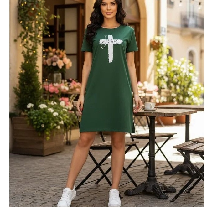 VESTIDO FEMININO SOLTINHO MALHA DE ALGODÃO.
