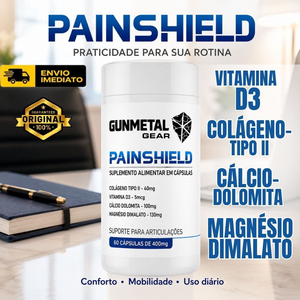 Suplemento Vitamina D3 + Calcio + Colágeno Tipo II + Magnésio Dimalato 60 Cápsulas Conforto Diário Dores Articulares
