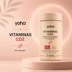 Vitamina C D Zinco CDZ Yoha 60 Cápsulas Imunidade Energia Antioxidante Vitamina D3 Zinco Camila Loures