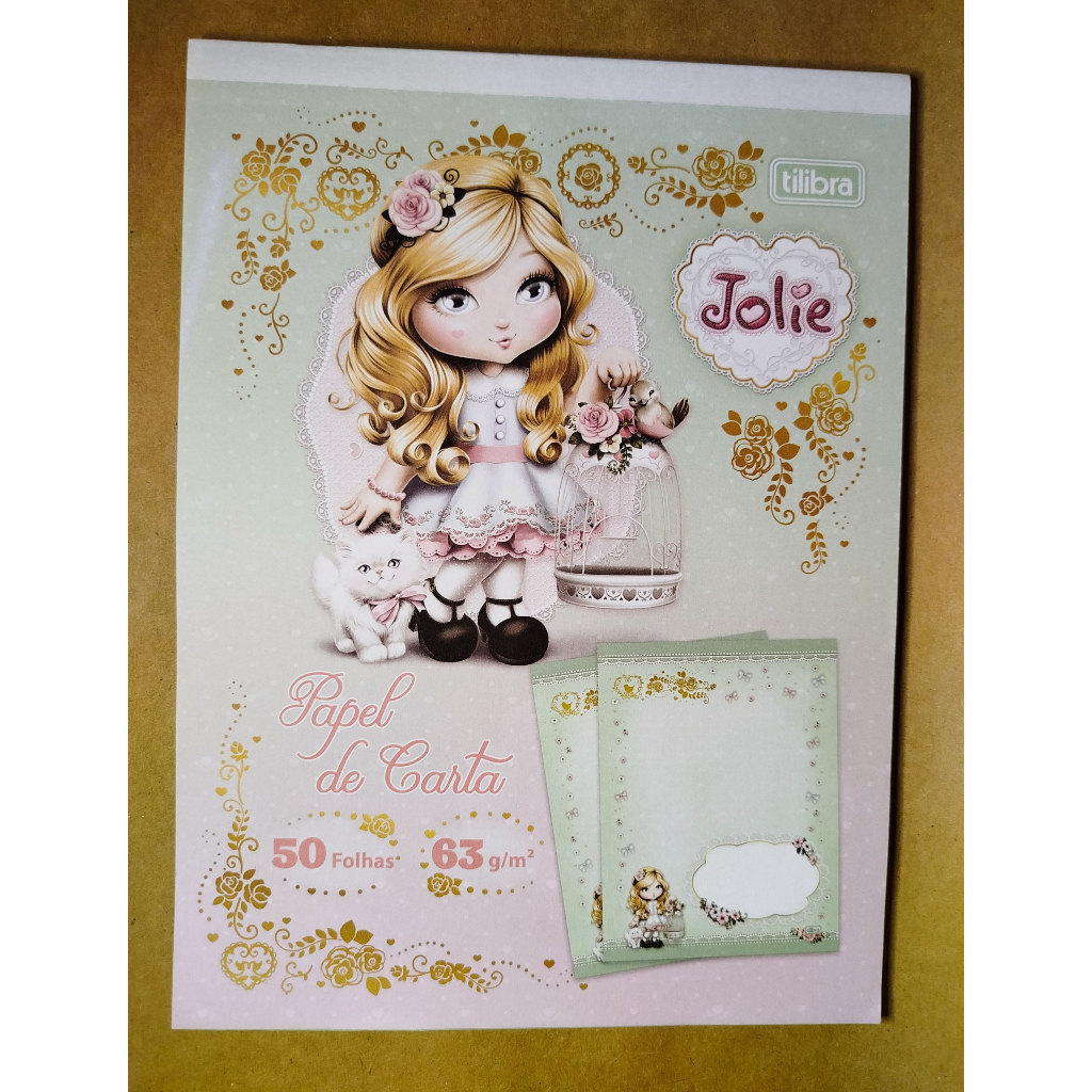 Caderno colado Papel carta - Jolie e Pooh