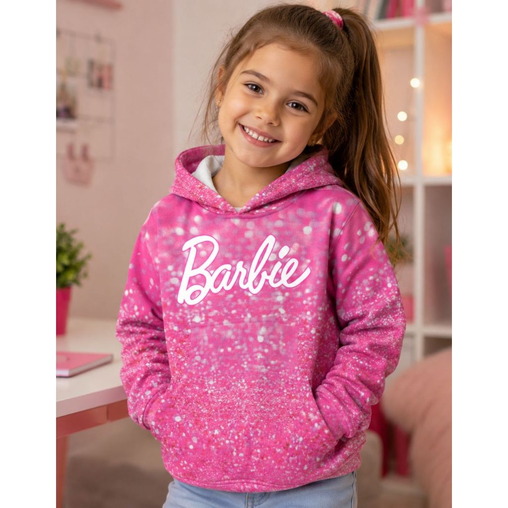 Blusa de Frio Infantil Moletom Flanelado de Algodão Estampa de Personagens Quentinha e Confortável