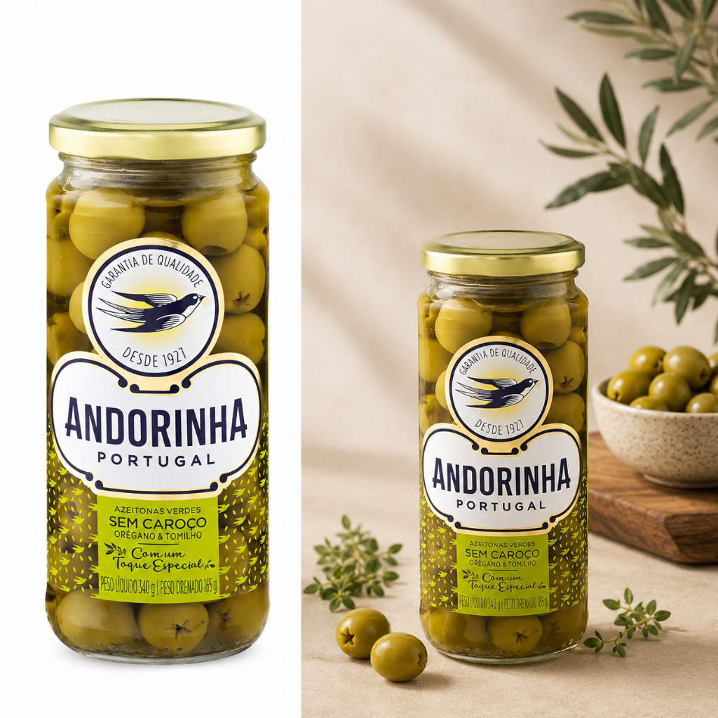 Azeitona Verde com Caroço Andorinha 200g – Tradição e Sabor da Culinária Portuguesa · foto 2