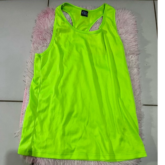 Regata Fit Verde Neon Respirável Esportiva Athletic Works G Nova