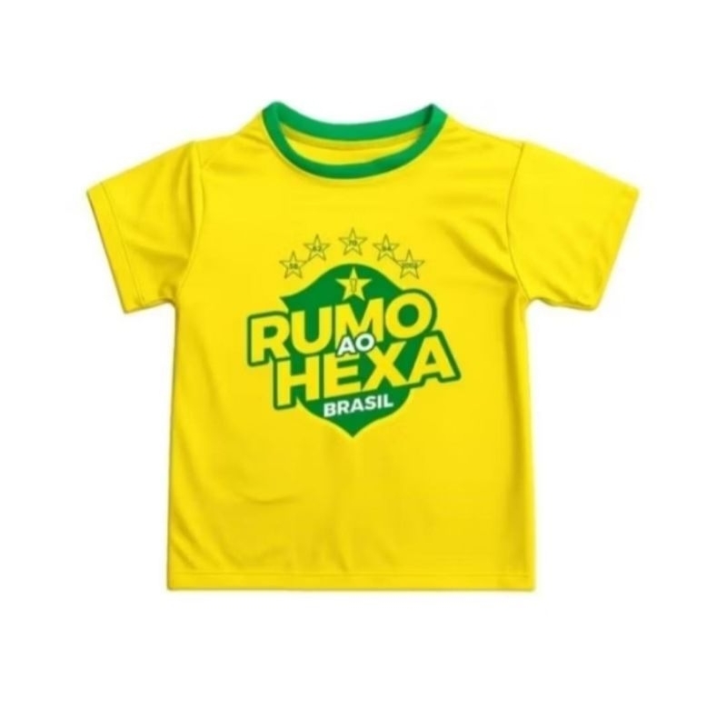 Camiseta infantil seleção brasileira Rumo ao hexa
