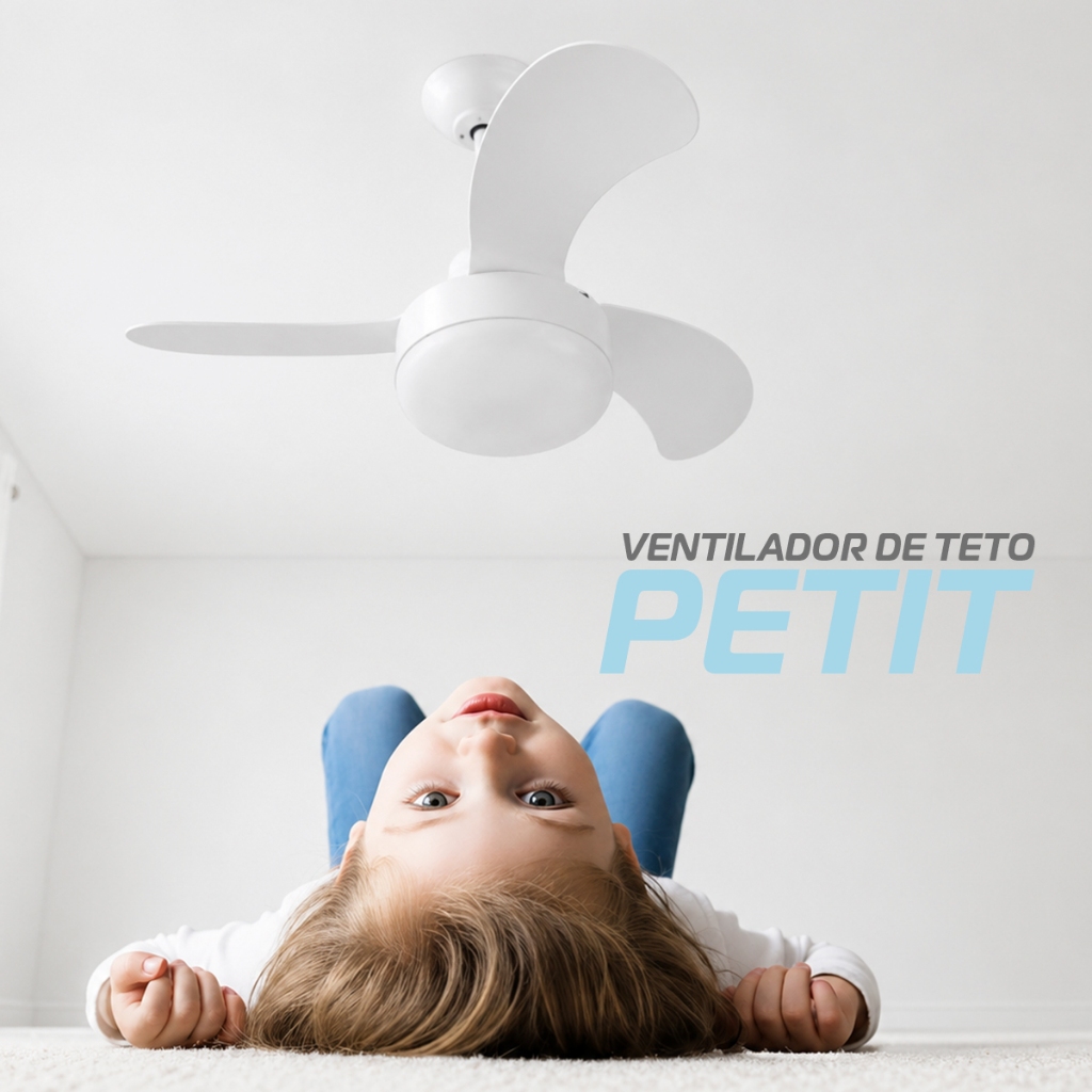 Ventilador de Teto Com Controle Ventilador Ventisol Criança Ventilador Inverter Energia 80cm