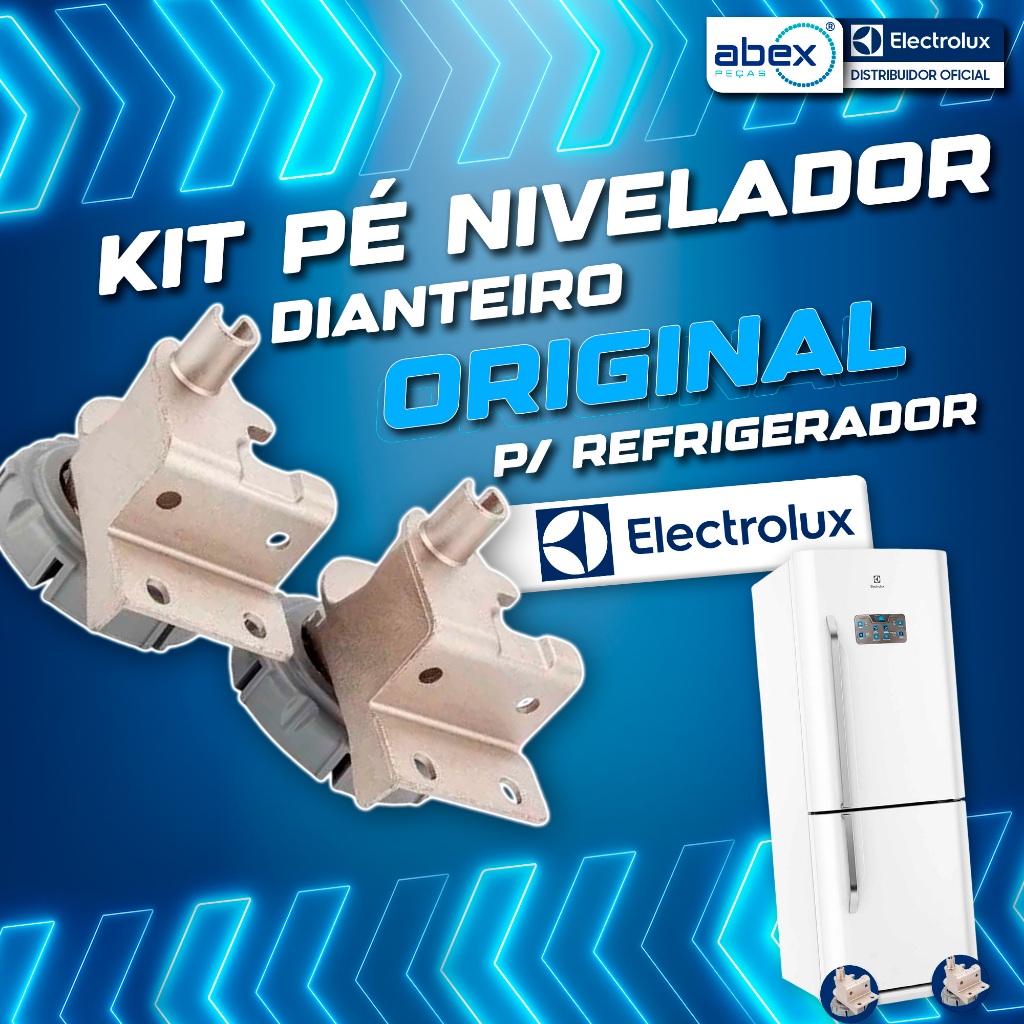 Dobradiça Inferior Direita DFN52 DF51 DF80 DW52X A05440301 Pé Direito Geladeira Electrolux Original