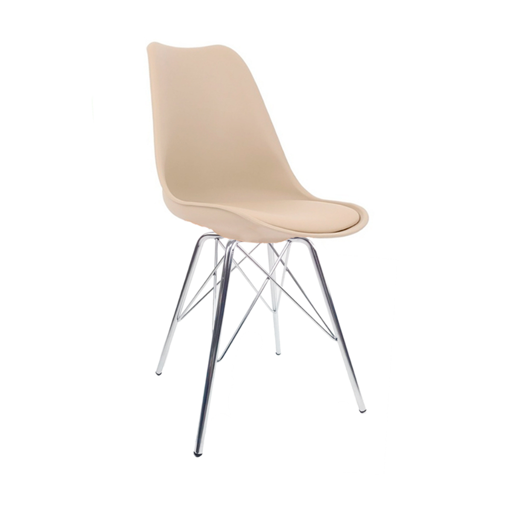 Cadeira Saarinen Polipropileno com Base Cromada para Sala de Jantar e Cozinha - 