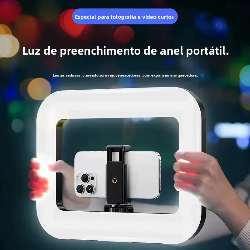 Luminária Led Clipe Ring Light Iluminador Celular Suporte Vlog Ym