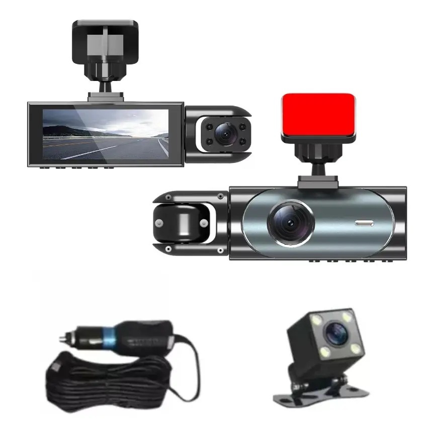 Câmera Automotiva Dvr Hd Wifi Premium Lente Dupla + Ré V9 Homologada/ com NF