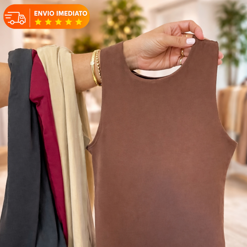 Regata Blusinha Feminina Suplex Duplo Básica Elegante Blogueira Tendencia Premium