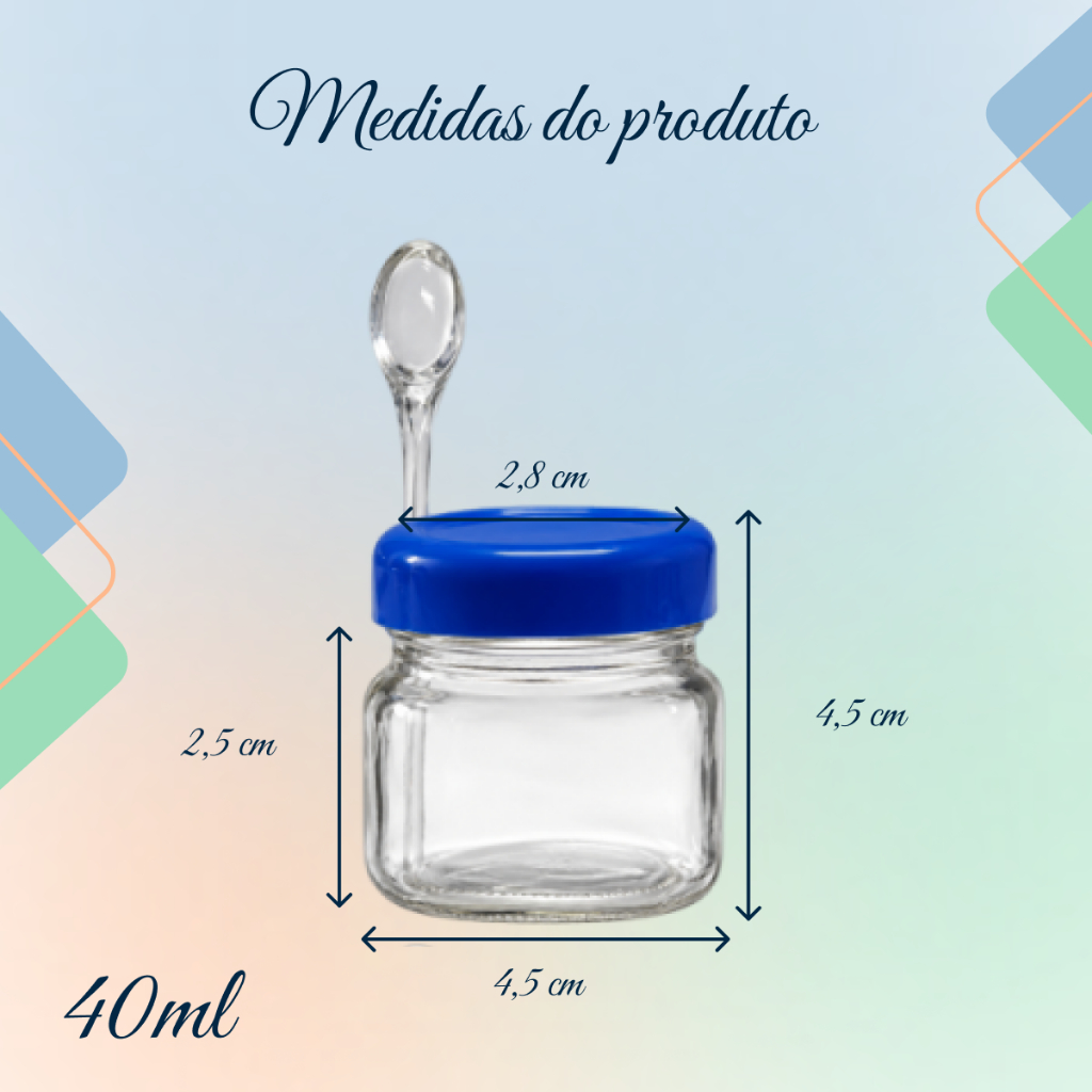 30 Potes De Papinha Plástica Reforçado C/Suporte e Colherzinha 40ml Doces, brigadeiro e Lembrancinha — imagem 2 de 2