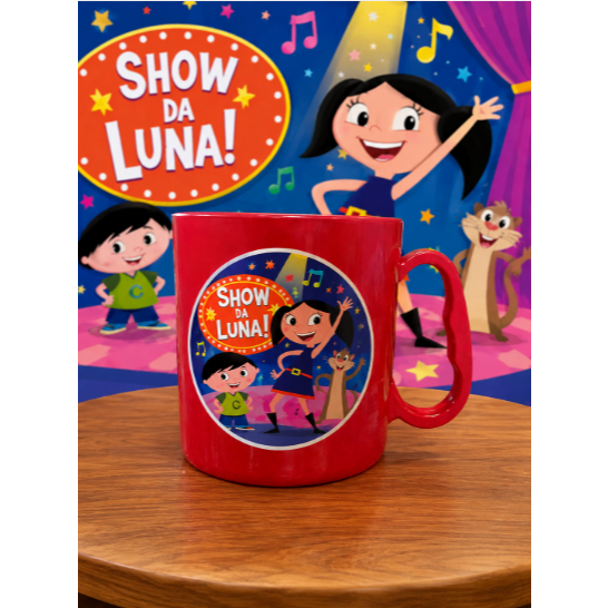 Kit 10 a 30 Canecas Personalizadas Show da Luna 390ml Plástica Festa Infantil | Lembrancinha Aniversário Tema Show da Lu