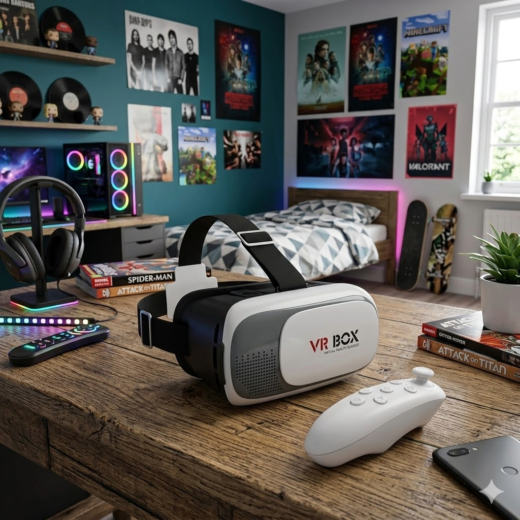 Óculos 3D Realidade Virtual Celular Jogos Filmes VR Box