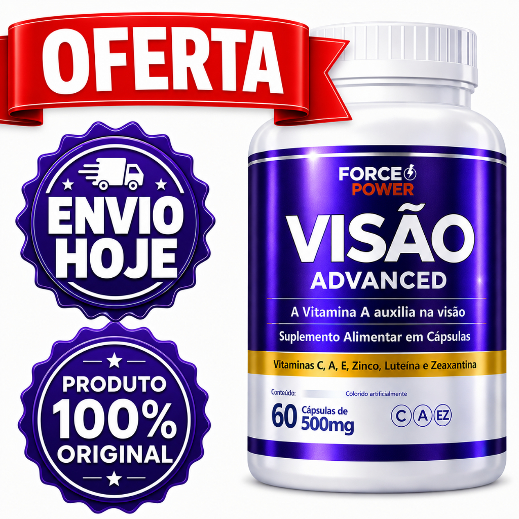 VISÃO Luteína Zeaxantina Vision Astaxantina + Vitamina + ZINCO 60 Cápsulas - POTE PARA 30 DIAS USO