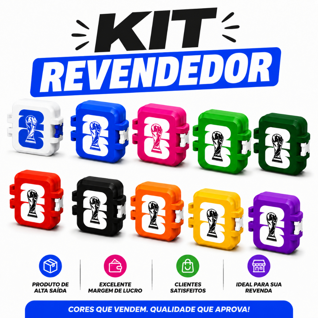 Kit Porta Figurinhas Copa Organizador de Cards e Figurinhas Impressão 3D Alta Resistência Compacto