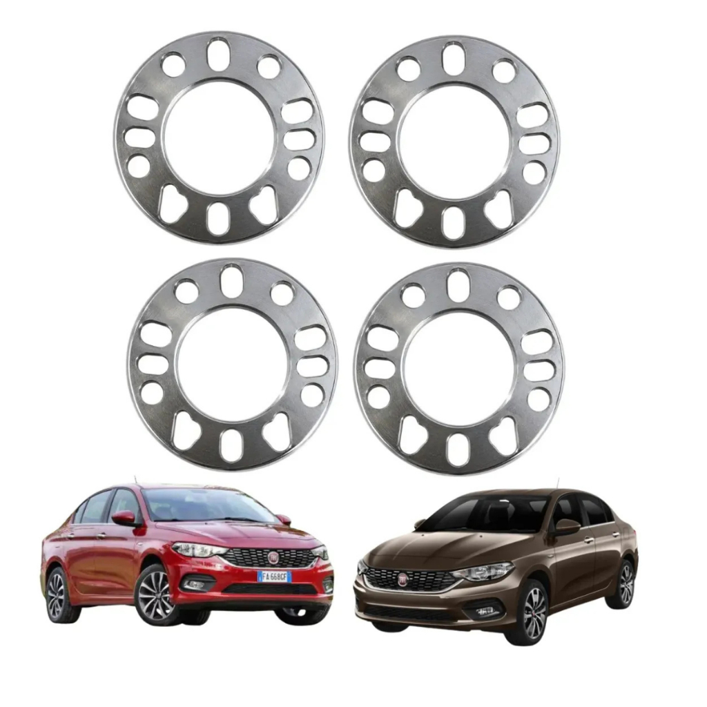 Kit 4 Espaçador 7mm Alargador Roda Tipo 4x98 4 E 5 Furos