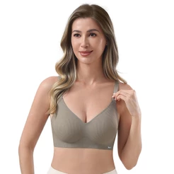Z&D Lingerie Top Sem Costura Liso Simples Decote V 278