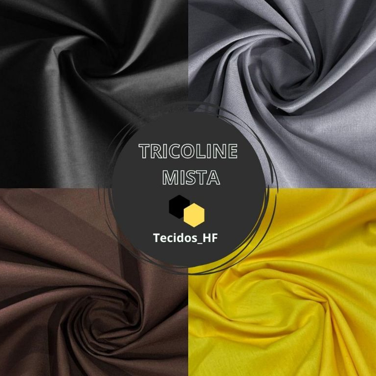 2 Metros Tecido Tricoline Mista 2mts Comp. x 1,50mts Larg.