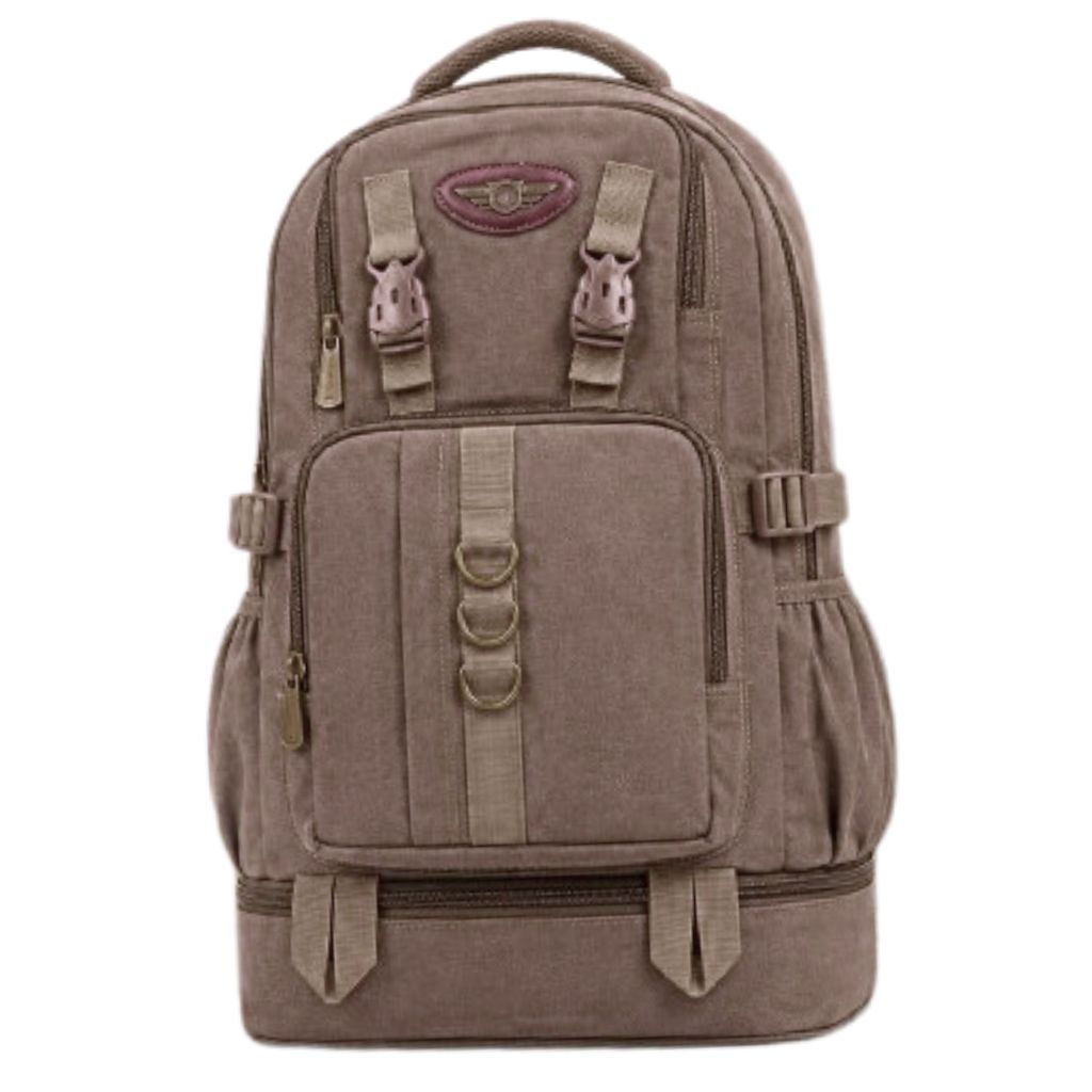 Kvn Mochila Expansiva De Lona Resistente Reforçada Para Trilhas Acampamento Viagens Dia A Dia