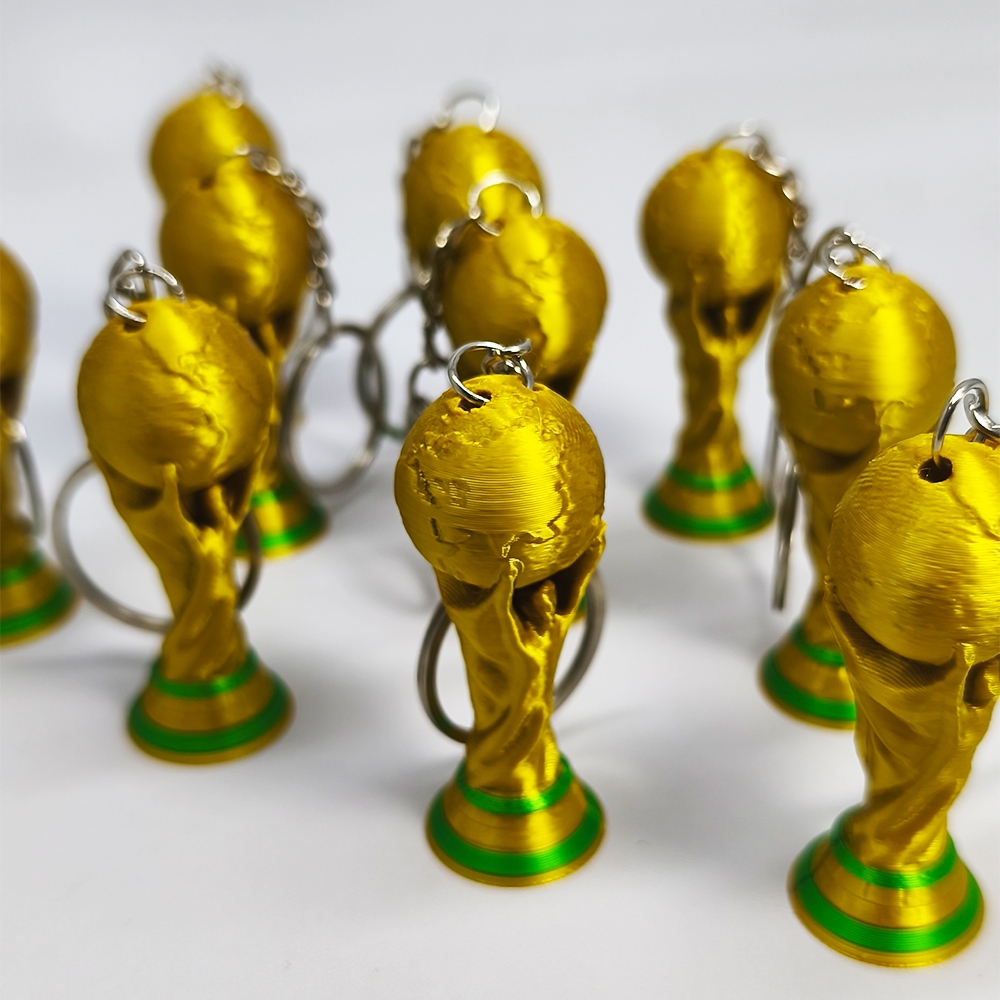 KIT 50 CHAVEIROS IMPRESSÃO 3D TROFEU TAÇA COPA DO MUNDO 2026 BRASIL FUTEBOL