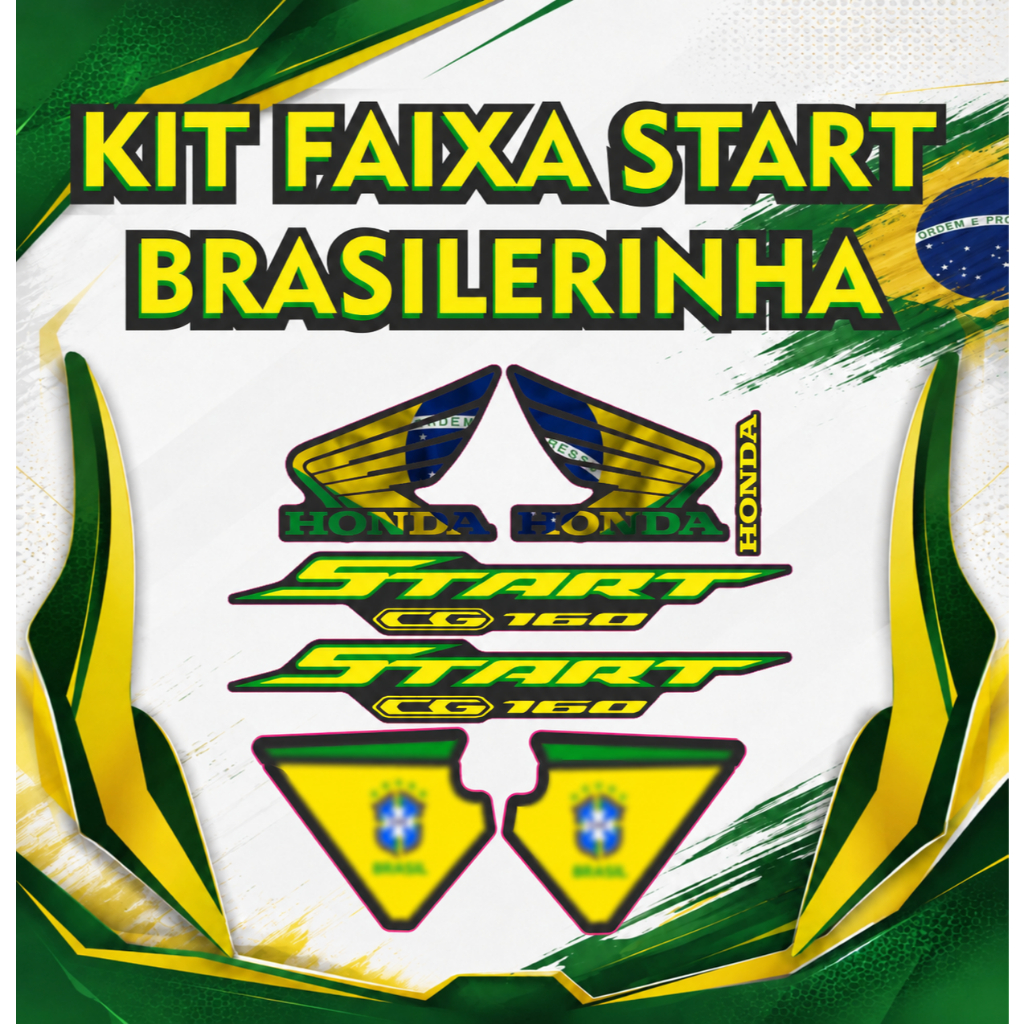 Adesivo Copa Do Mundo Start 160 2025 2026 Kit Faixa Brasil (PROMOÇÃO )