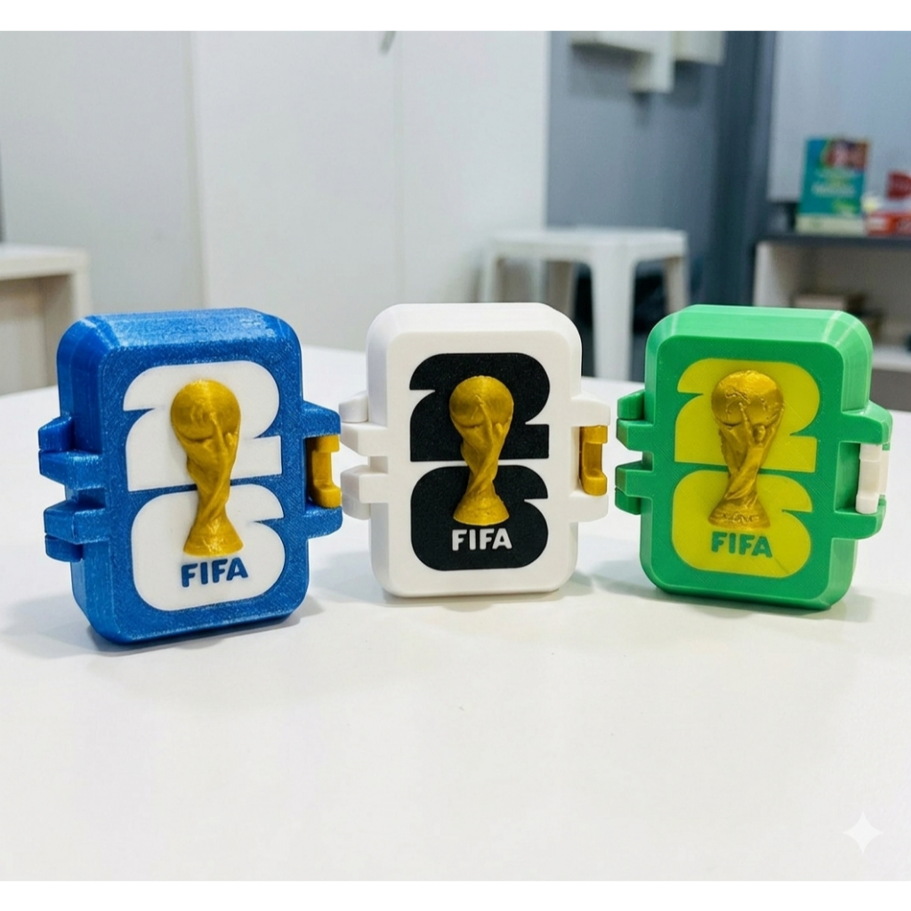 Caixa de Figurinhas da Copa do Mundo - Porta figurinha Copa 2026 - Organizador FIFA TAMANHO MÉDIO