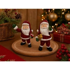 Kit 2 Papai Noel Natalino Mini Enfeite Decorativo Natal