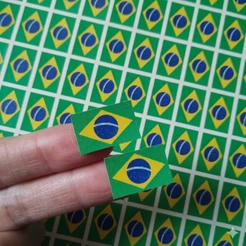 100 Mini Adesivos Bandeira do Brasil, Copa do Mundo, Adesivo torcedor