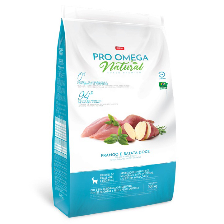 Ração Pro Omega Natural Cão Filhote Raça Pequena 10,1 Kg Super Premium