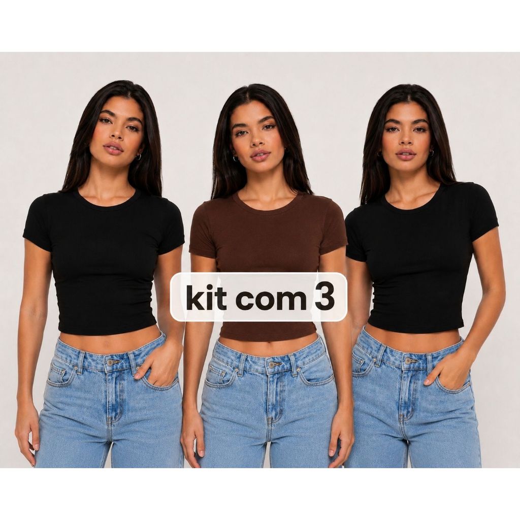 Blusa Blusinha Feminina Suplex Duplo Básica Elegante Blogueira Tendencia