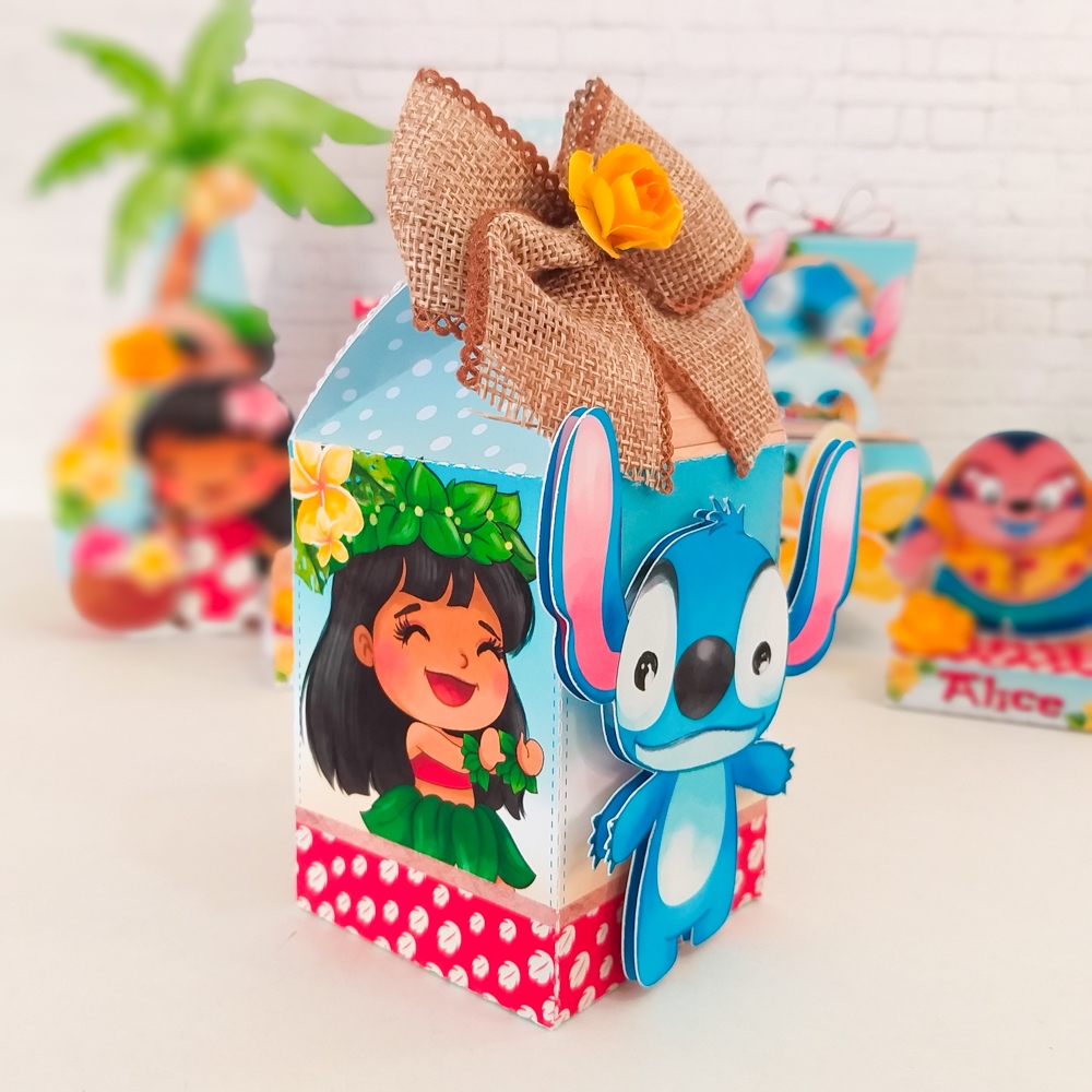 Personalizados LILO E STITCH TROPICAL | Lembrancinhas Festa Infantil | Caixas MONTADAS