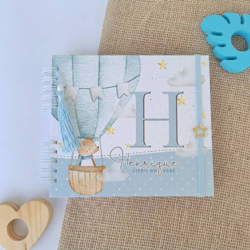 Livro do bebê inicial h clean minimalista