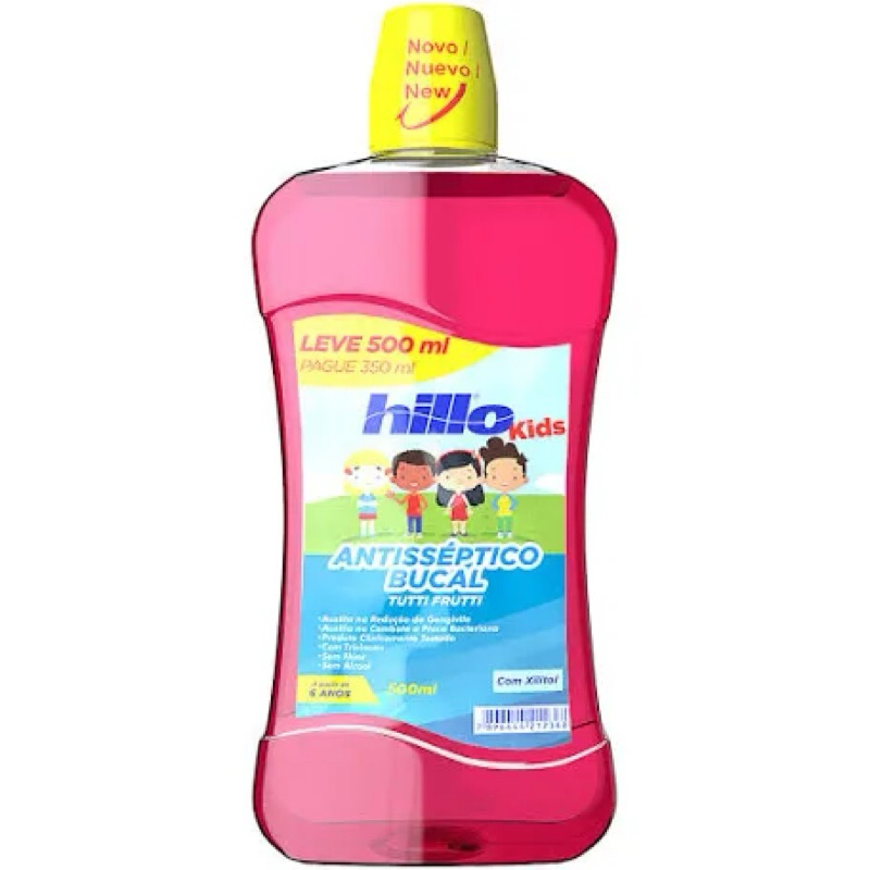 Enxaguante Bucal Hillo Kids 500ml Tutti Fruit
