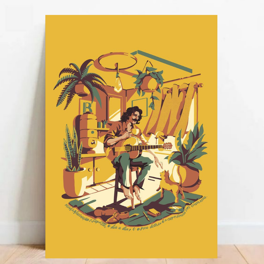 Quadro Placa Decorativa Belchior MPB Rock Musica e decoração ArtemQuadros 08
